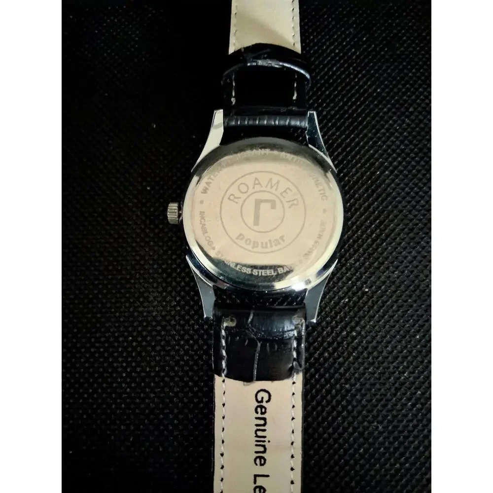 Vintage Roamer Men's Leather Mechanical Watch‎ RARE